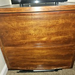Wooden File Cabinet With Key