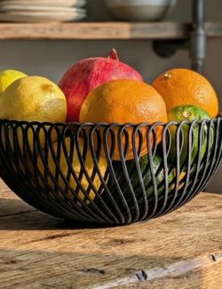 Modern Spiral Fruit Bowl | Decorative Kitchen Counter Basket | 3D Printed
