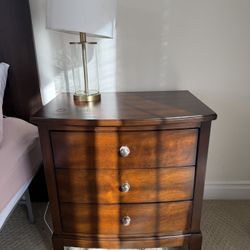 2 Dark Wood Nightstands