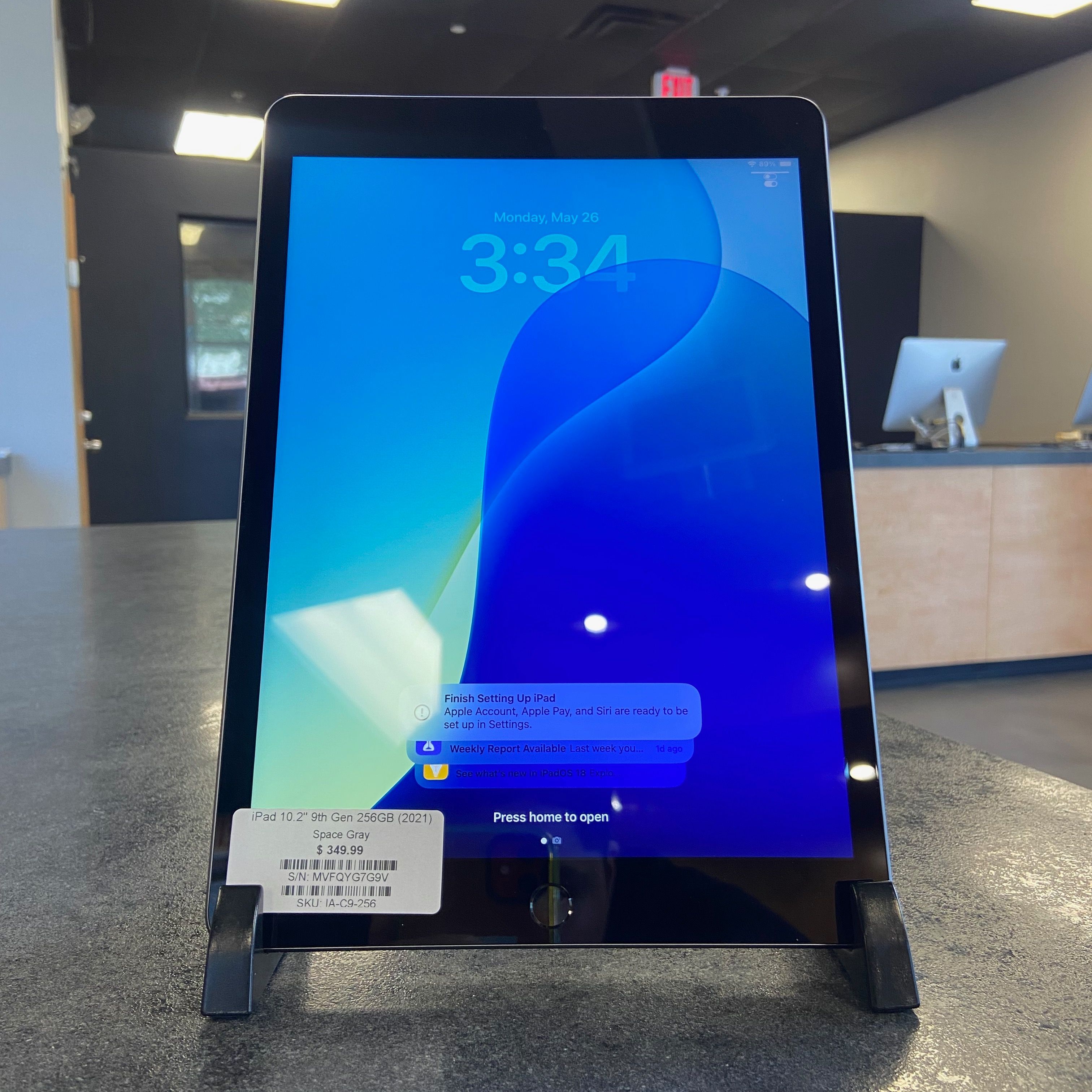 Apple iPad 10.2” 9th Gen – 256GB Space Gray (2021)