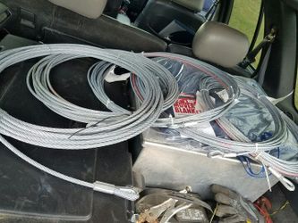 Steel winch cables.