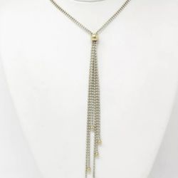📿14K/925 Beaded Fringe Necklace