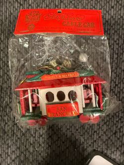 San Francisco cable car ornament new in packaging