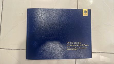 Brand new Notary journal with receipt