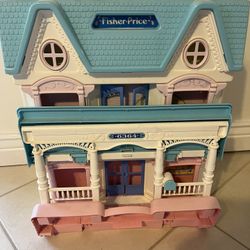 Fisher Price Loving Family Doll House Vintage With Accessories 