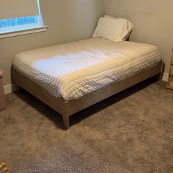 full Size Bed Frame And Mattress (bed Sheets Included If Wanted)