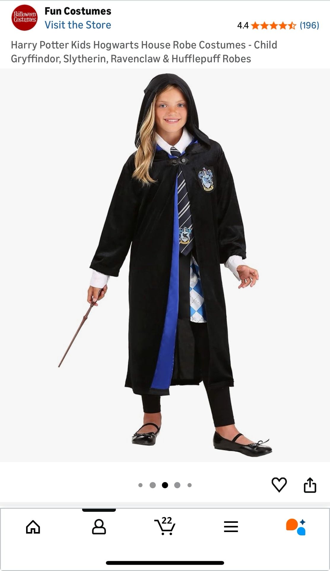 Unisex Hogwarts Ravenclaw Robe - Youth