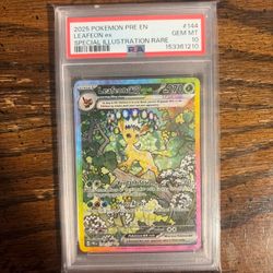 Pokemon Prismatic  Leafeon Psa 10