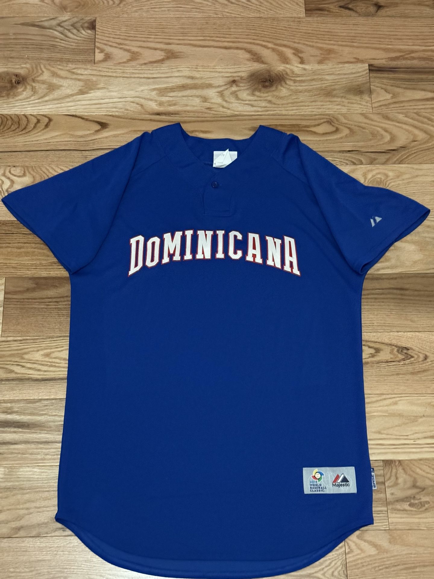 2013 WBC Dominicana Authentic Batting Practice Majestic Baseball Jersey Size 48