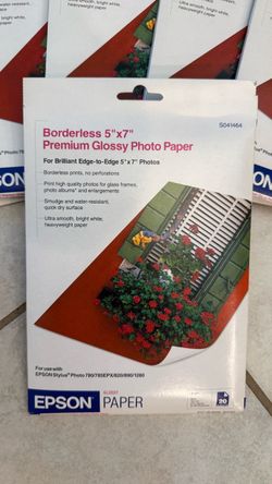 Epson Borderless 5"x7" Premium Glossy Photo Paper