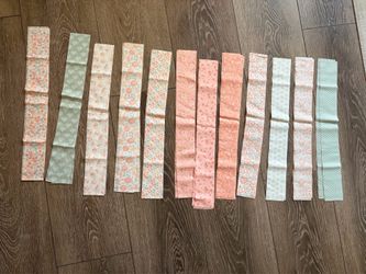 40 pcs floral fabric pieces