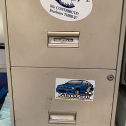 Two-drawer filing cabinet