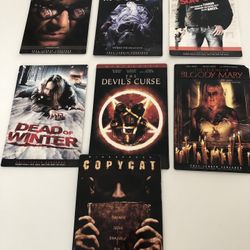Horror Movies.  DVD Format. 7 Titles 