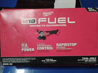 Milwaukee M18 Grinder Fuel Rapid Stop 
