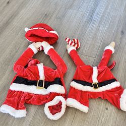 🎅 Pet Christmas Costume – 2 Sets (Large & Small)