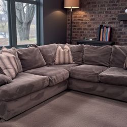 Plush Cozy Stanton Sectional Sofa Couch