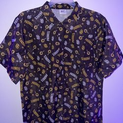 Padres Hawaiian Button Up