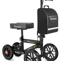 BlessReach Deluxe Medical Scooter Double Handbrake, All Terrain Steerable Knee Scooter Crutch Alternative, for Adults Injured Ankle & Foot Recovery in