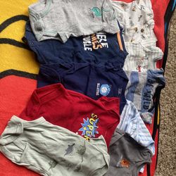 Baby Boy Onesies New Born $5 A Bundle 10 Shirts 