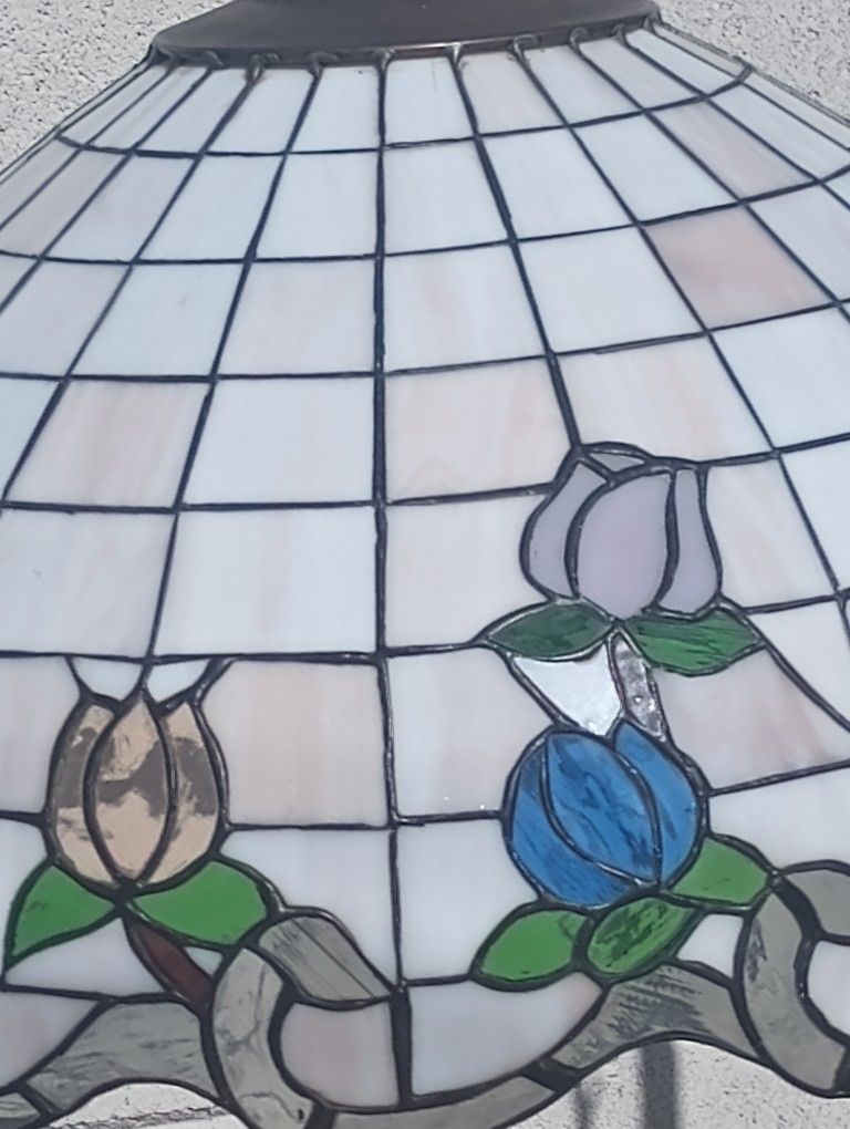 Beautiful Stained Glass Hanging Lamp Good Condition No Damage s