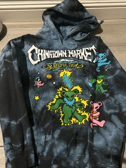 ChinaTown Market X Grateful Dead Tie Dye rare Hoodie Blue size medium as is