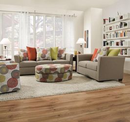 Living room set (sofa+love seat+swivel chair ) 💥No Down $payment💥Take it to home today w/leasing