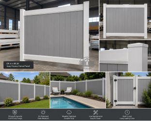 Vinyl fence material wholesale Gray 6x8 privacy fence