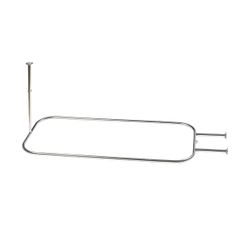 Rustproof Round Shower Curtain Rod for Clawfoot Tub with Easy Installation, Oval Hoop Shower Curtain Rod, Freestanding Tub Accessories, Fit