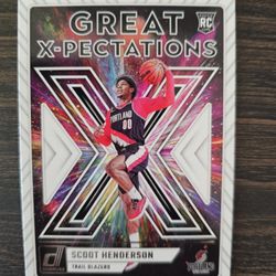 Scoot Henderson #8 [Rookie] 2023 Panini Donruss Great X Pectations