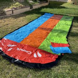 Coopark Triple Water Slide Slip for Kids and Inflatable Slide Surf Rider Sliding Lanes Splash and Slide with 3 Boogie Boards for Backyard (16FT)