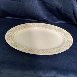 Vintage Taihei Fine China Springtime Pattern. 12” Oval Serving Platter.