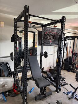 REP Fitness Power Rack with Adjustable Bench