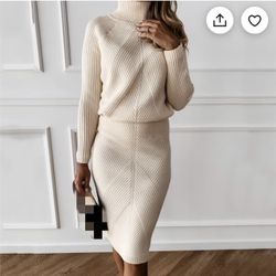 Knit Sweater Skirt Set 