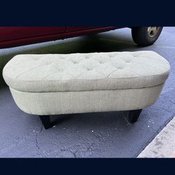 Half Moon Storage Bench/Ottoman For End Of Bed Or Hallway