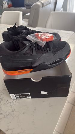Air Jordan 4 RM Black Orange Size 12