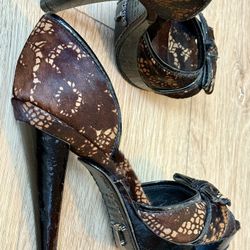 Schutz Leather Platform  Shoes Womens size 5B Made in Brazil