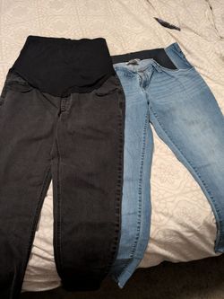 Maternity Jeans Bundle – Black and Light Wash