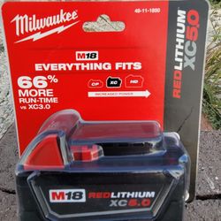 Milwaukee 5.0 Battery New. Price Firm 