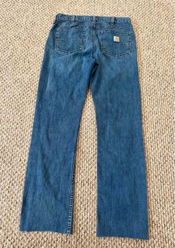 Carhartt Men's Relaxed Fit Straight Leg Blue Denim Jeans Medium Size 32 waist