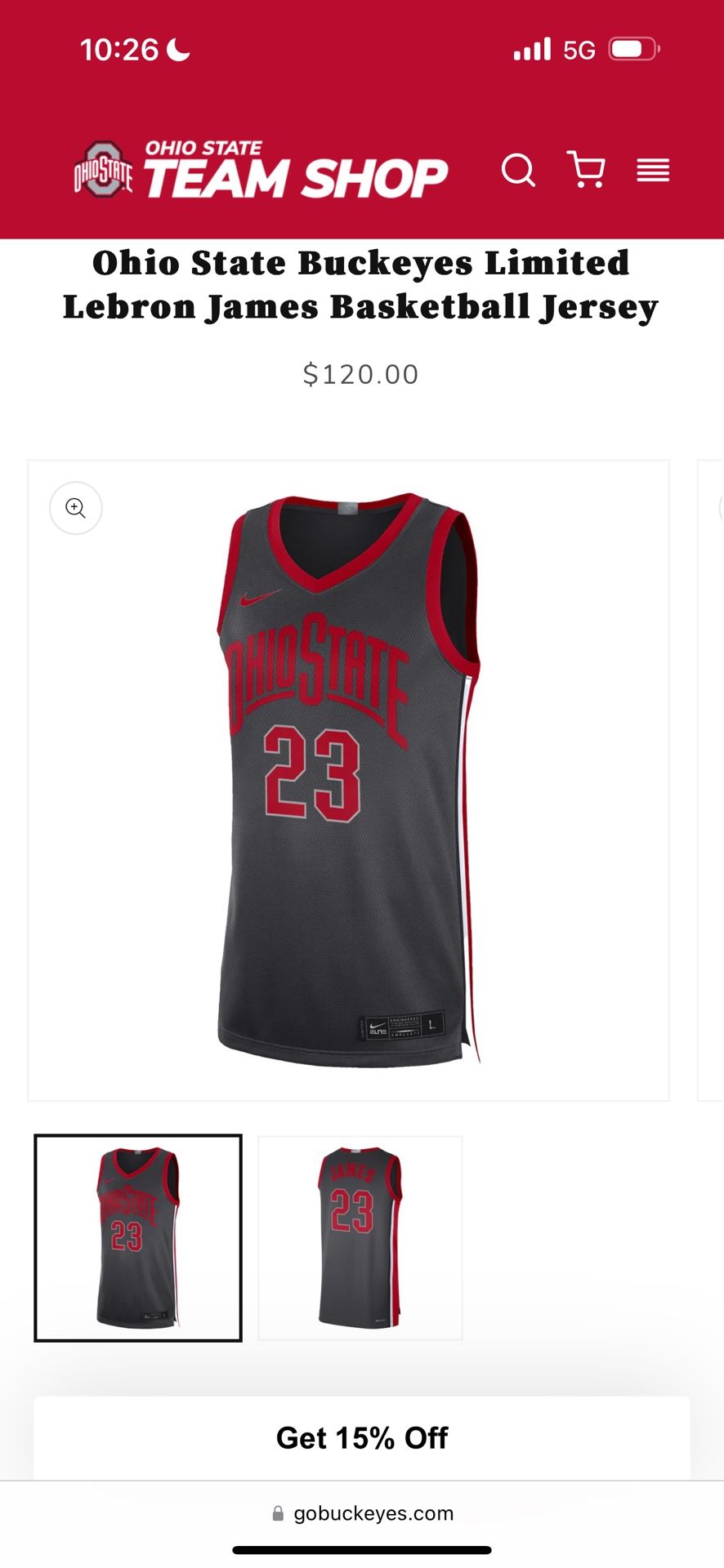 Ohio State Lebron James Basketball Jersey