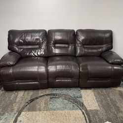 Costco Recliner Free Delivery Sofa Leather Couch