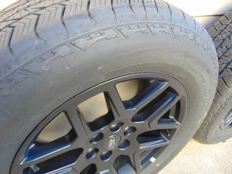4 Used 20X8.5 Black OEM Ford F150 Rims & 275 60 20 Hankook A/T Tires