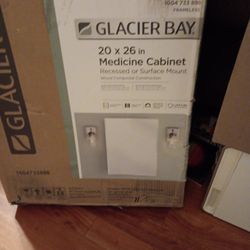Medicine Cabinet New W/cracked Mirror, FREE 