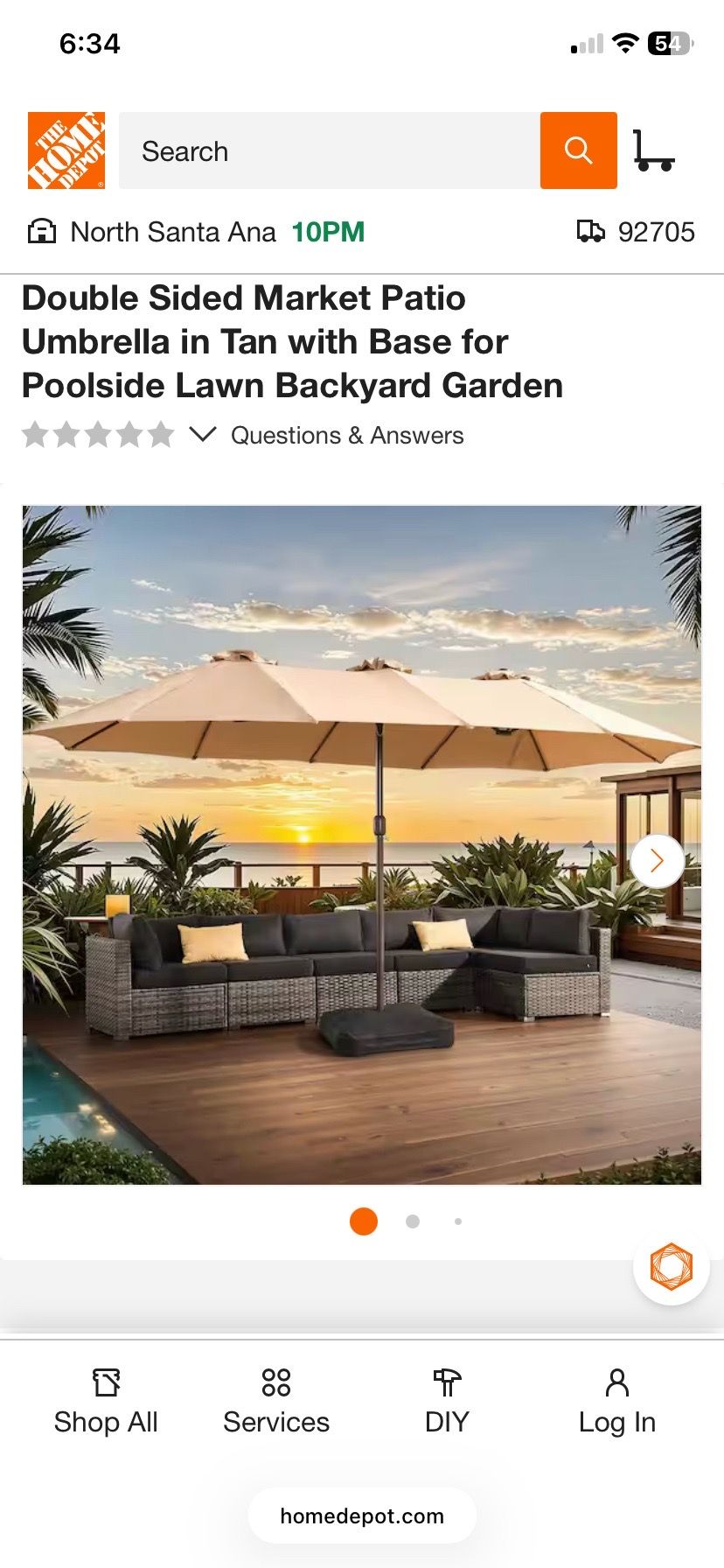 15 ft. Large Rectangle Outdoor Double Sided Market Patio Umbrella in Tan with Base for Poolside Lawn Backyard Garden