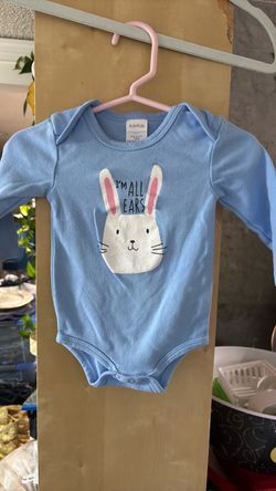 Kavkas blue bunny long sleeve onesie size 3-6 months