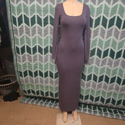 New Grey elegant F21 Dress Size Medium Stretch