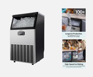 Commercial Ice Maker 100 lb/24H 33 lb Bin EUHOMY IM-02 115V