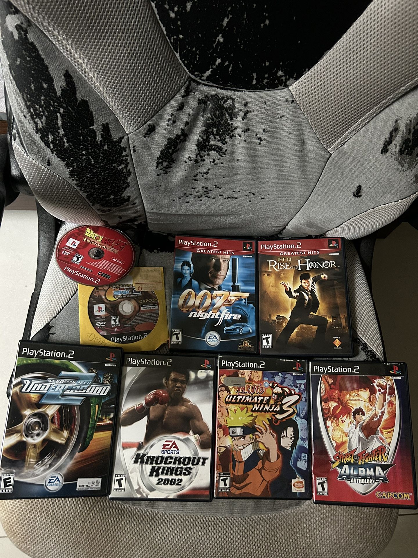 Ps2 Lot Greatest hits Ever 8 Games Including Need For Speed Underground 2 & Capcom Vs Snk2
