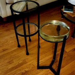 Cori Round Glass Accent Tables (Price /each)