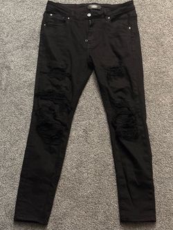 Amiri Black Distressed Skinny Jeans